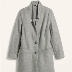 Oversized Soft-Brushed Overcoat for Women - grey
